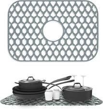 Sink Protectors for Kitchen Sink, Drains Strainers Grid Accessory, Silicone Si