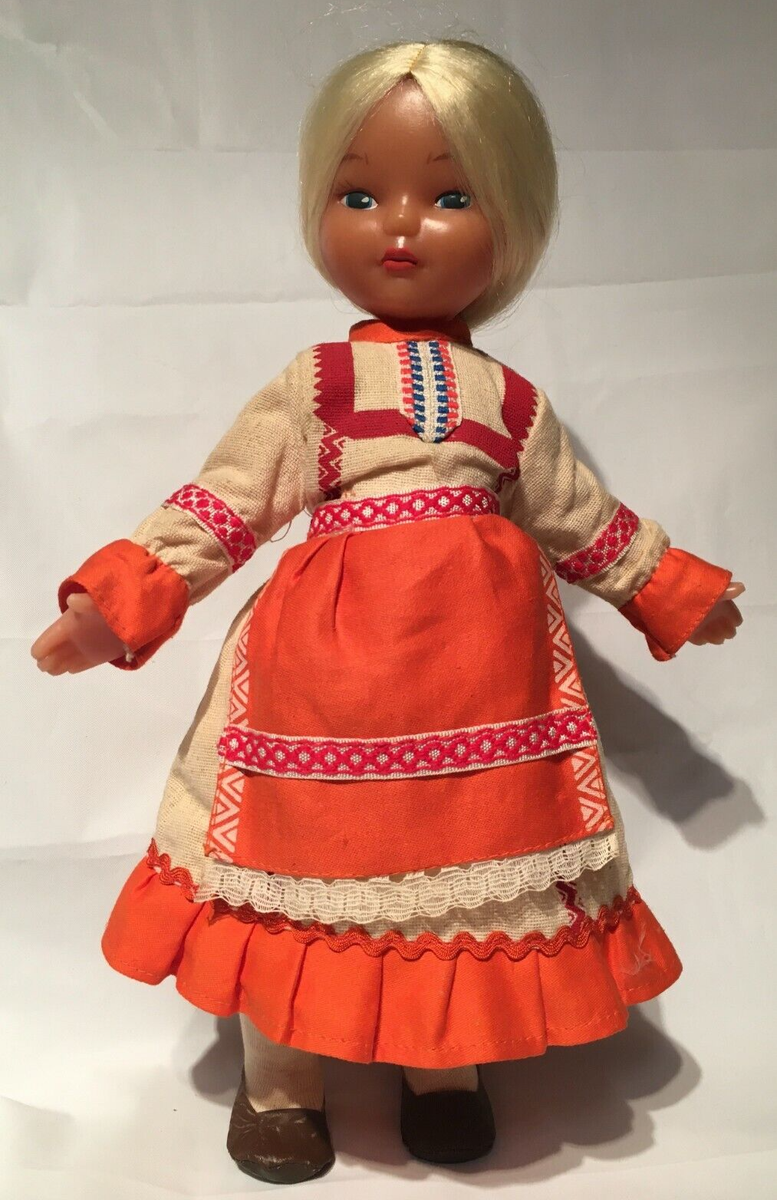 Vintage USSR Soviet Russian Doll Blonde Hard Plastic Leningrad
