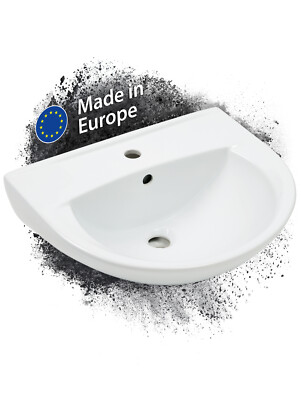 Handwaschbecken Waschbecken 55 cm 770 Weiß Waschtisch Waschschale 