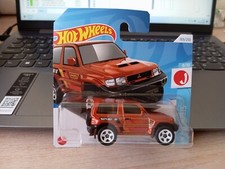 2024 HOT WHEELS - SCHEDA CORTA ARANCIONE MITSUBISHI PAJERO EVOLUTION 1/64 CIRCA *NUOVA*