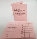 CLUB LADY MEMBERS CARD SUBSCRIPTION CARDS CIU MEMBERSHIP 7 YEAR PACK OF 25 PINK