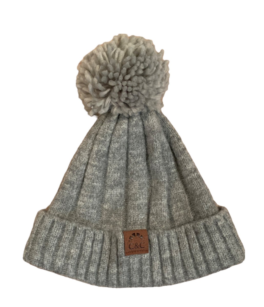 C&C California Pom Pom Beanie Gray | eBay