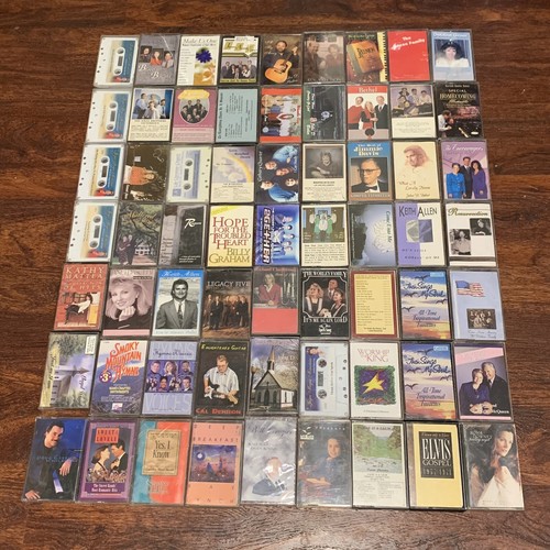 VTG Lot of 63 Cassettes: Christian, Praise, Worship, Gospel, Singing, Preaching!