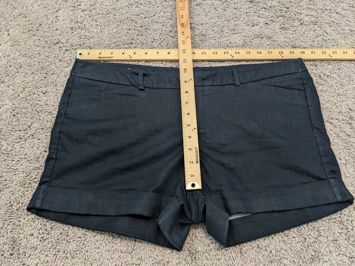 Mossimo Shorts Womens 16 Hot Pants Cuffed Stretch Dark Blue | eBay