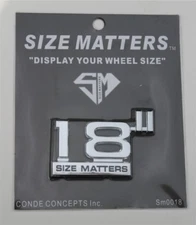 18" inch chrome wheel emblems rim badge Size Matters 