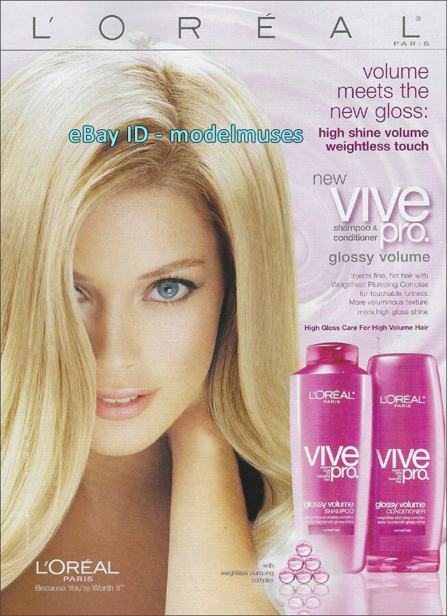 L'OREAL Hair Care 1Page Magazine PRINT AD 2008 DOUTZEN KROES beautiful