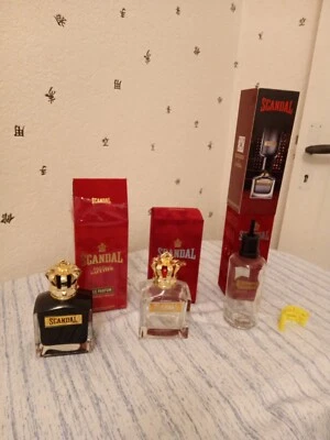 Lot 3 Flacons Jean Paul Gaultier  Scandal. Vides Sans Parfum Pour  Recharger Ou - Photo 1/4