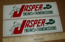 2 Jasper Engines Transmission Vtg 1970s-1980s Drag Racing Decal Stickers Nos