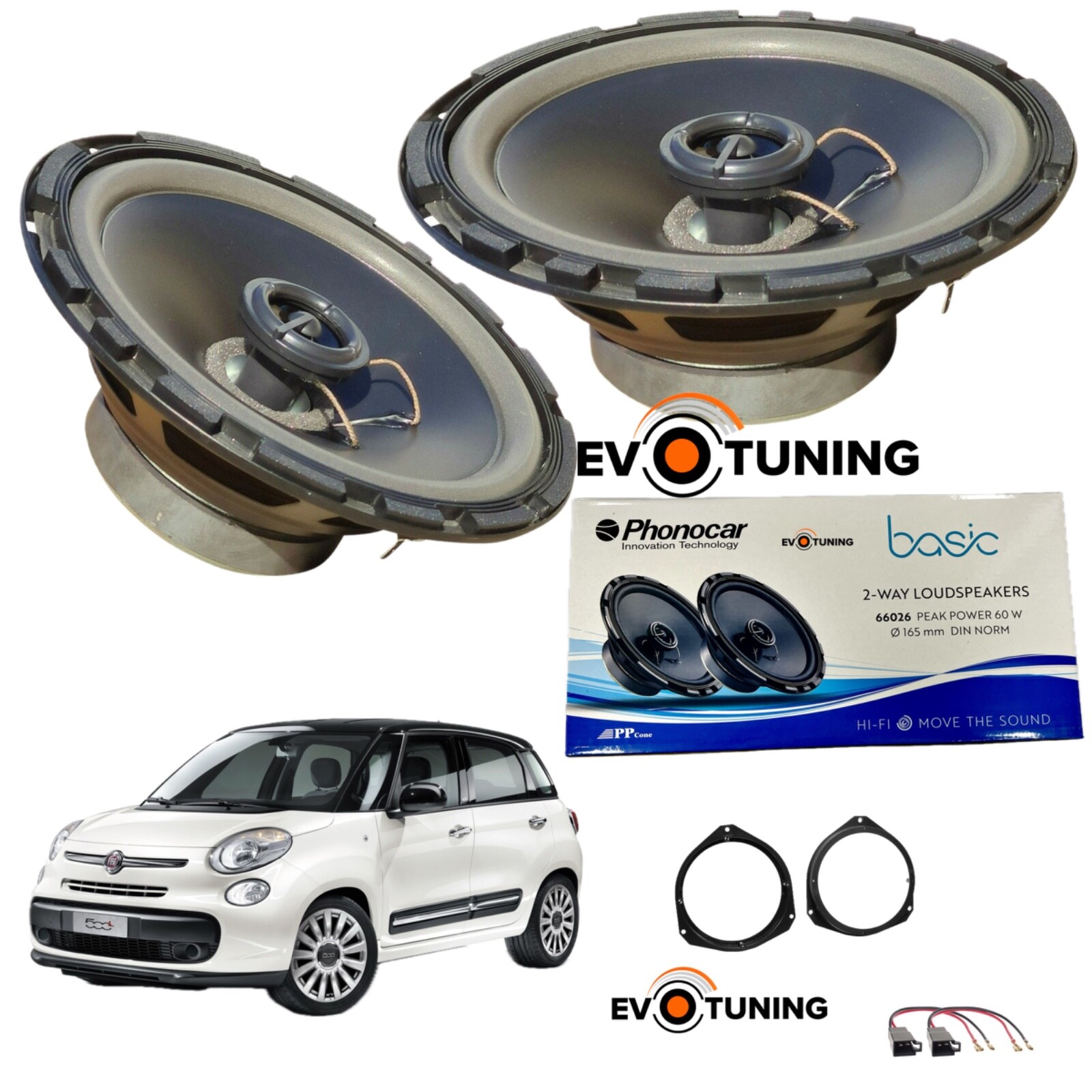 Casse Nuove Fiat 500L? Kit Phonocar 120W - Montaggio Semplice
