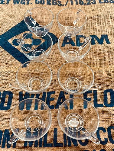 Vintage Anchor Hocking Glasses-Set of 8 Punch Cups - FREE SHIPPING