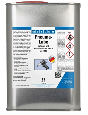 WEICON Pneuma-Lube 1 L Schmiermittel, Korrosionsschutz, hoher PTFE Anteil