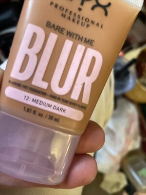 1 NYX Bare With Me Blur Tint Foundation  12 Medium Dark  