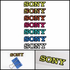 SONY logo Badge Sticker Decal 55mm 2.17" X12mm 0.47" rainbow colors