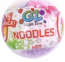 Giggle Zone 5 Pack Pasta Noodles & Storage Container Fidget Sensory Toy Squishy