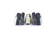 Set Of 4 14x1.25 28mm Black Wheel Locks Bmw 2 3 4 5 6 7 X5 X3 Series Mini Cooper