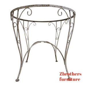 Petite Antigo Woodard Wrought Iron Outdoor Patio Jantar Varanda Uma Mesa De Jantar Ebay