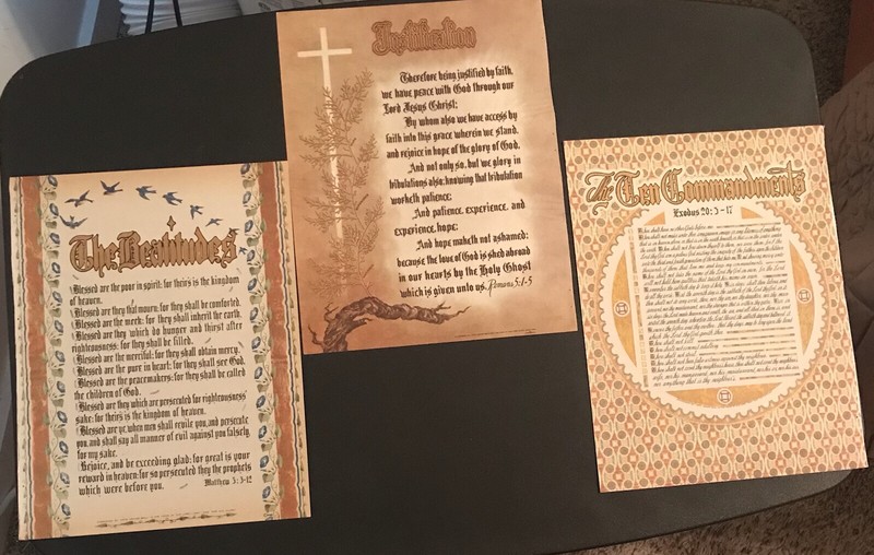 3 Vintage Prints of Biblical Passages by Kate Krause Ball from the 1940s-1950s