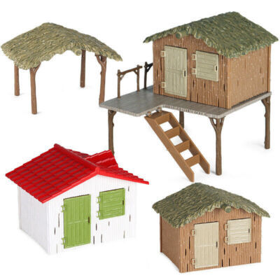 1/18 Scale Diy Small Wooden House Scene Props For Figure Model Kid Emulation Toy