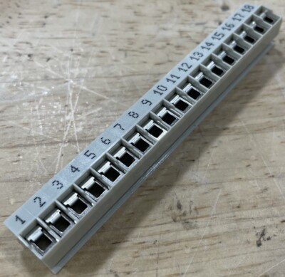 Wieland 25.600.3853.0 PCB Terminal Strip Type 8142, 5mm Pitch, Marked, 8142/18