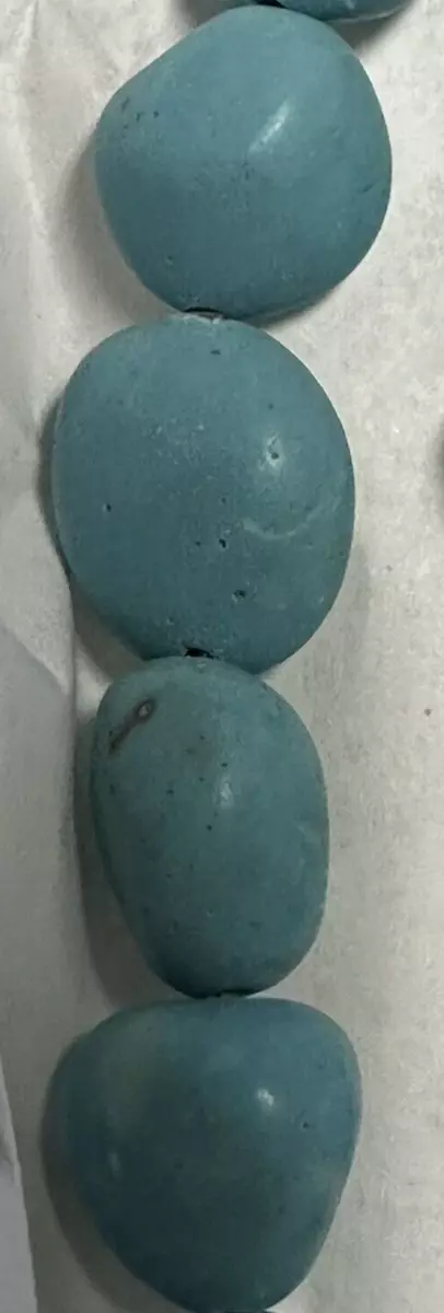 Dyed Howlite pebbles 12x9mm approximately fake turquoise stone 35