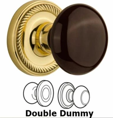 Nostalgic Warehouse - Rope - Double Dummy - Rope Rose with Brown Porcelain TF - Image 1 of 4