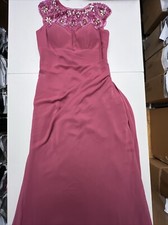 JJ  s House Mulberry Long Evening Gown size 8 prom Wedding Bust 35.50 Waist 28.50