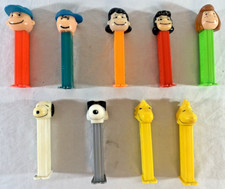 lot of 9 PEZ Candy Dispensers PEANUTS Charlie Brown, Snoopy, Lucy, Woodstock 