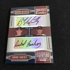 2005 Donruss Signature Series Brandon McCarthy Anibal Sanchez Dual Auto #154