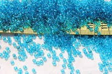 10/0 Vintage French Trans Turquoise Glass Seed Beads /1oz Limited  