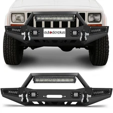 NEW - Complete Front Bumper Assembly w/ LED Lights For JEEP Cherokee 1984-2001