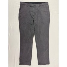 English Laundry Men's Gray Chino Pants Size 36x32 Straight Fit Stretch Cotton
