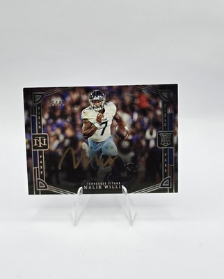 #ad 2022 National Treasures Football Field Level Gold Ink #7 49 Malik Willis RC AUTO $200.00
