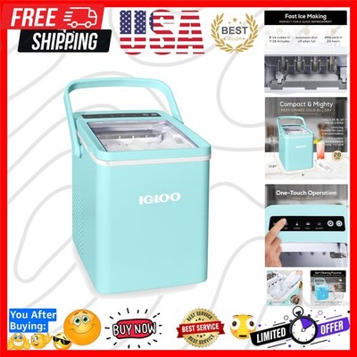 Automatic Self-Cleaning Portable Electric Countertop Ice Maker Machine with H...