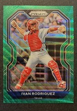2021 Panini Prizm - Ivan Rodriguez #2 Green Wave Prizm