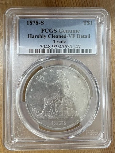 1878 S Silver Trade Dollar PCGS VF Detail