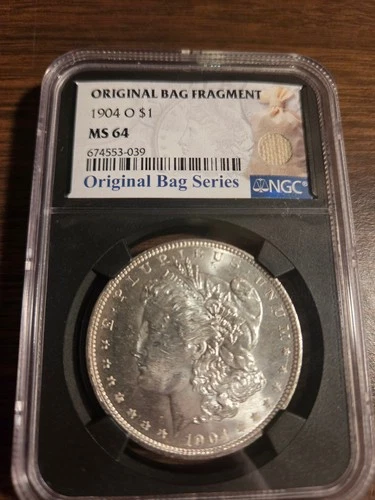 1904-O Morgan Silver Dollar Original Bag Fragment MS64 NGC