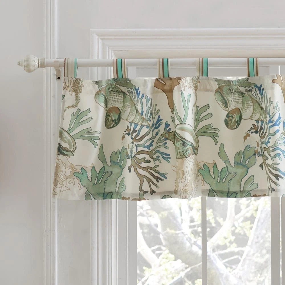 Atlantis Window Valance, 84x19-inch, Jade 84"W x 19"L (Pack of 1),