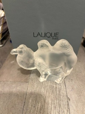 Rare Vintage Signed LALIQUE Crystal Double Hump Camel Chameau Tamanrasset