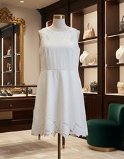 Ted Baker White Lace Trim Sleeveless Sheath Dress 186