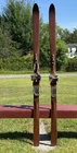 GREAT Antique WOODEN SKIS 64" Long Snow COUNTRY DECOR!