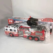 RC Fire Truck - Big Remote Control Toy Fire Truck - 14" Rescue Fire Engine W/Box