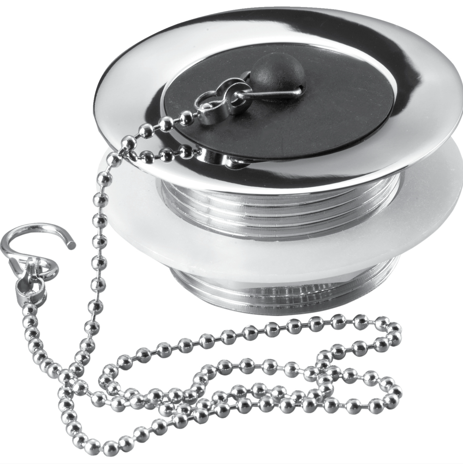 Wirquin WHK03CP Brass Bath Waste with Plug & Chain – Chrome Plated 1.5″