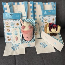 NEW Jellycat Cheesecake Milkshake NYC Diner Set FAO Schwarz Exclusive