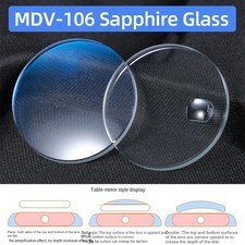 For Casio Duro MDV-106 HD-coating Sapphire Glass Flat Double Dome Watch crystal