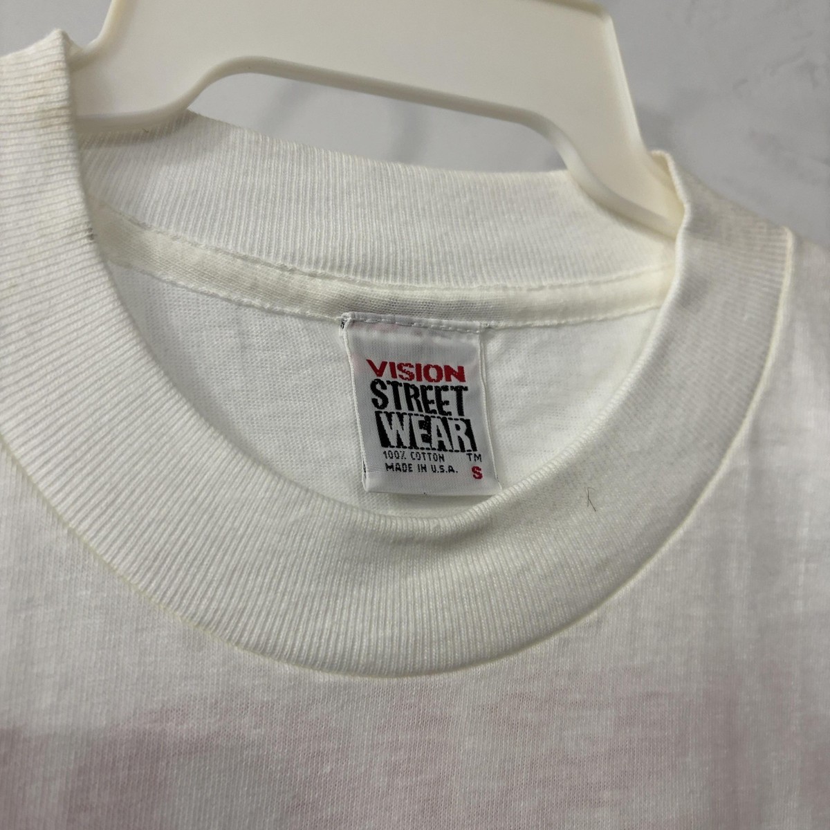 Vintage Vision Street Wear Shirt Mens Small 80s 1987 White Box