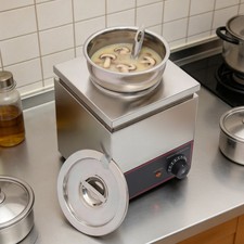 4L Food Warmer Bain Marie Buffet Pan Steam Table w/ Shield Stainless Steel 150W