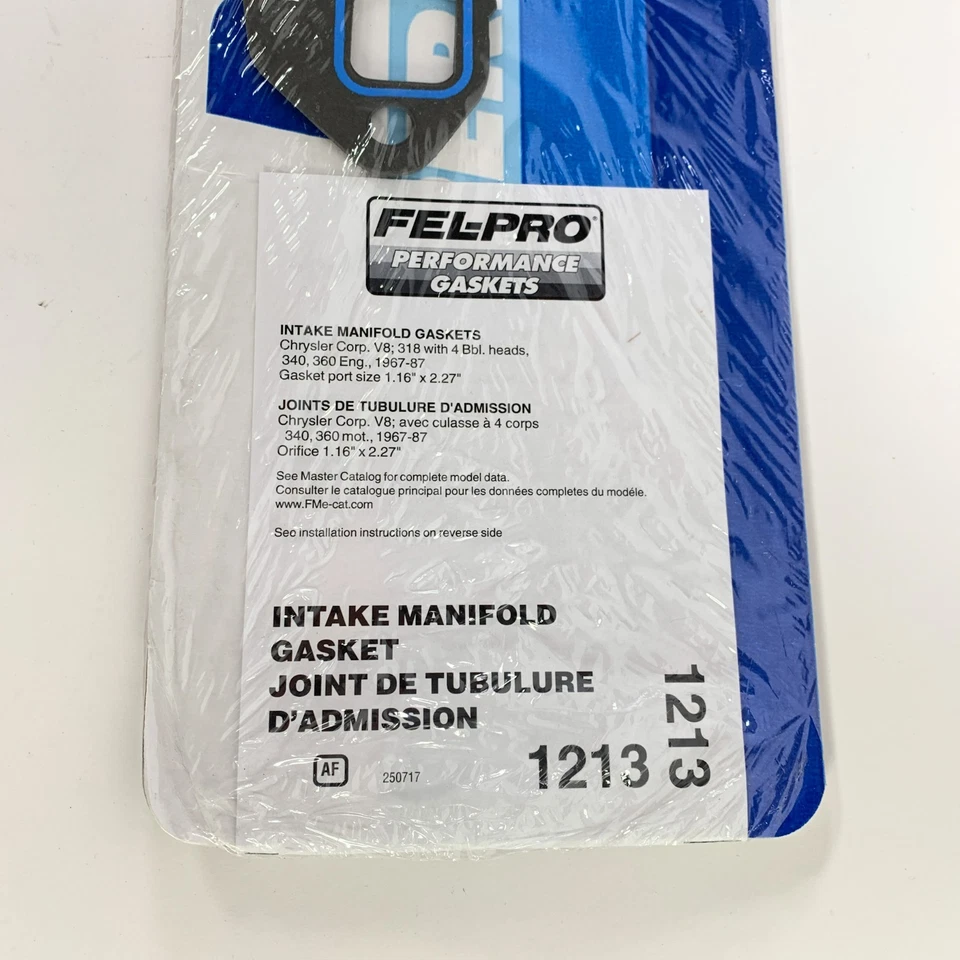 Fel-Pro 1213 Intake Manifold Gasket For 67-89 Chrysler V8 Small Block - Image 2 of 4