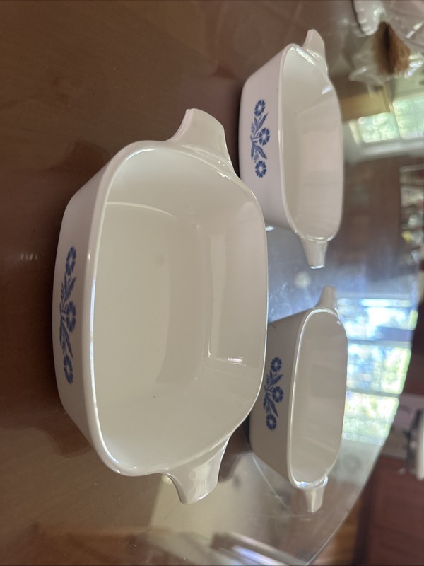 Corning Ware Blue Cornflower Vintage P-41 Set of 3