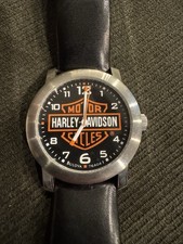 Bulova Harley-Davidson 37mm Silver Stainless Steel Case with Black
