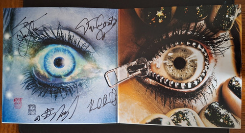Michael Monroe & Band Signed Outerstellar LP GRT Signatures ON THE Inner Gfold prezzo ebay